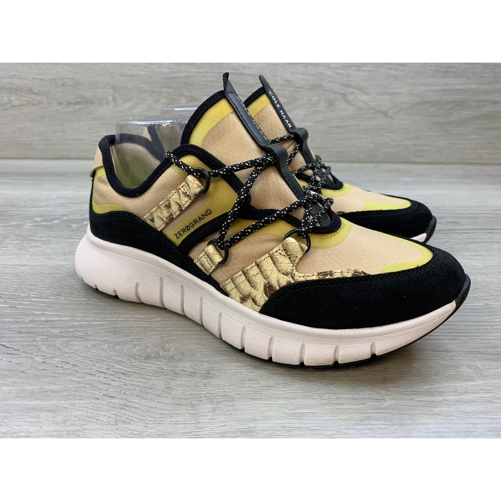 Cole Haan Zerogrand Women's Sneakers Tan Black Neon Snake Print 6.5 Shoes